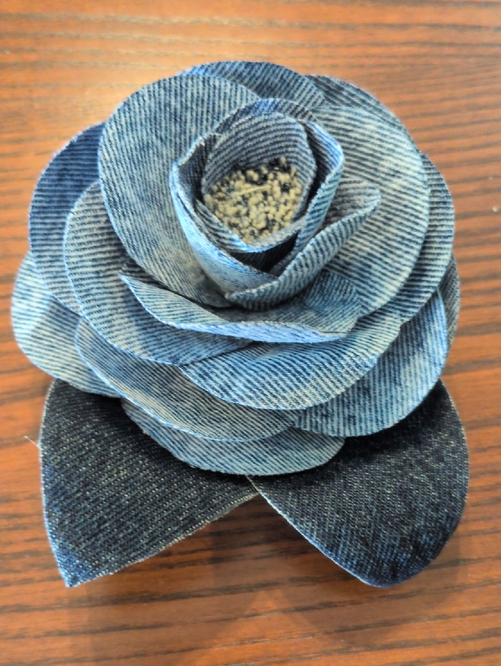New Liverpool Denim Floral Brooch & BB Hat